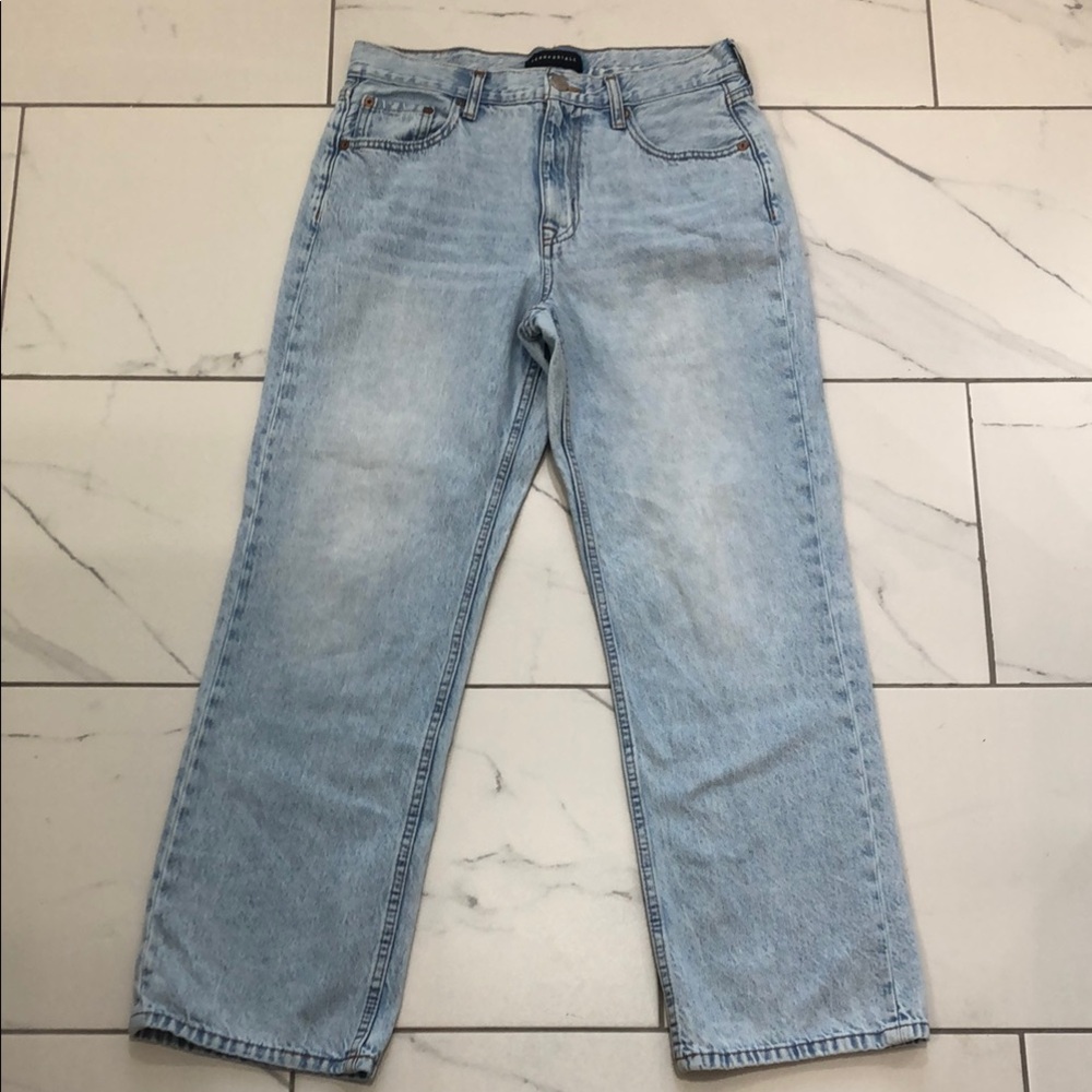Aeropostale Blue High Rise Baggy Jeans Versatile Style